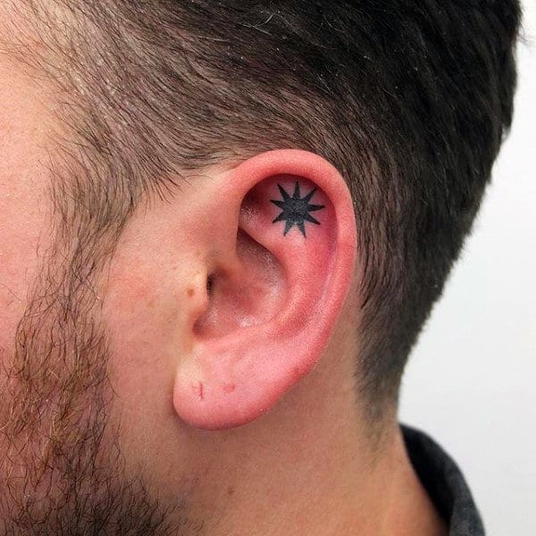100 Ear Tattoos For Men - Inner And Outer Design Ideas