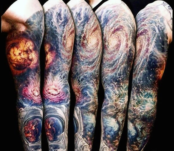 Men's Space Tattoo