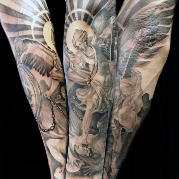 Men's St Micheal The Archangel Tattoo