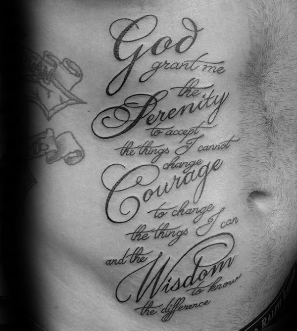 50 serenity prayer tattoo designs for men uplifting ideas