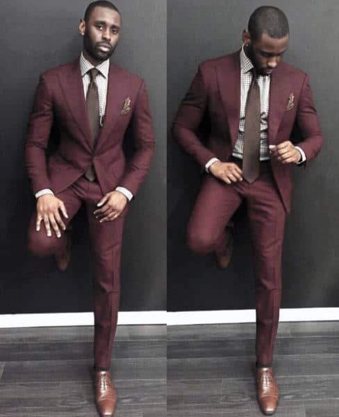 Mens Style Trendy Outfits Fashion Inspiration Burgundy Red Suit