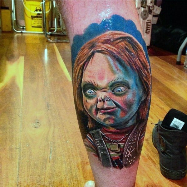 Mens Tattoo Designs Chucky Themed
