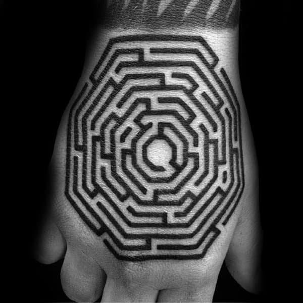 Maze Tattoo Designs - 70 Maze Tattoo Designs For Men - Geometric Puzzle Ink Ideas / See more ideas about borders, tattoos, border tattoo.