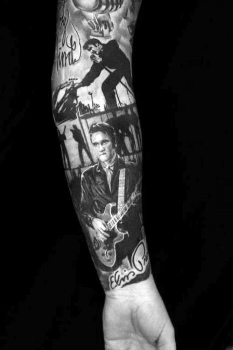 Mens Tattoo Elvis Presley Design