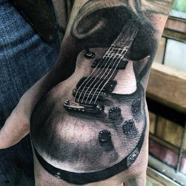 Men's Tattoo Guitar