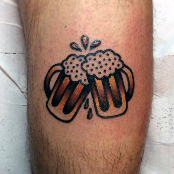 Mens Tattoo Ideas With Beer Design
