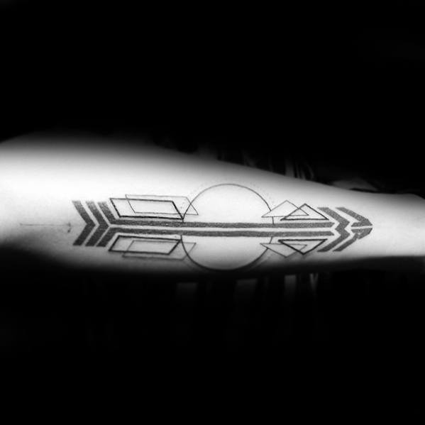 Mens Tattoo Ideas With Geometric Arrow Design