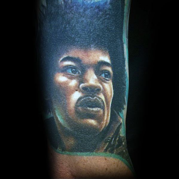 Mens Tattoo Ideas With Jimi Hendrix Design