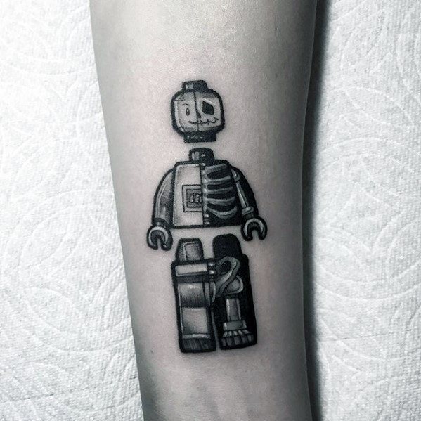 Mens Tattoo Ideas With Lego Design