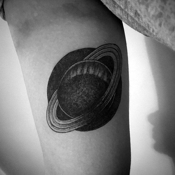 Mens Tattoo Ideas With Saturn Design