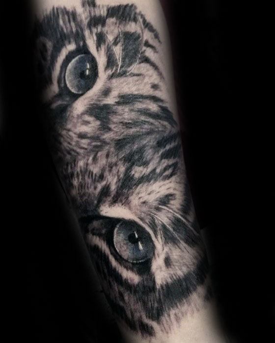 Mens Tattoo Ideas With Tiger Eyes Design