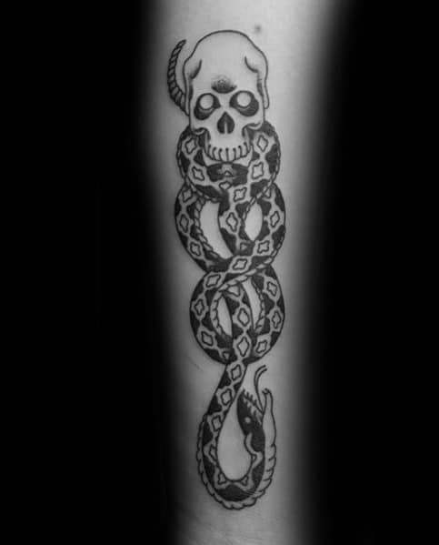 Mens Tattoo The Dark Mark Design Forearm