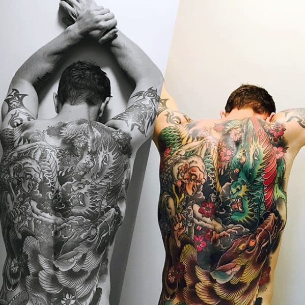 Mens Tattoo With Awesome Back Design