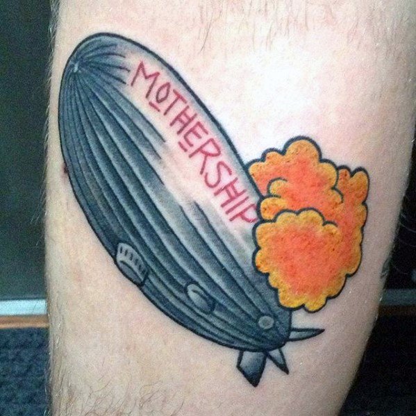 Mens Tattoo With Led Zeppelin Design