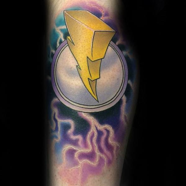 Mens Tattoo With Power Rangers Design