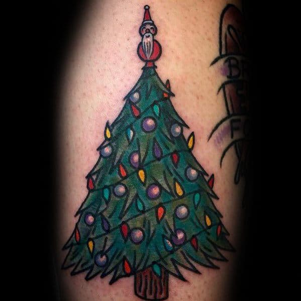 Mens Tattoos Christmas Tree