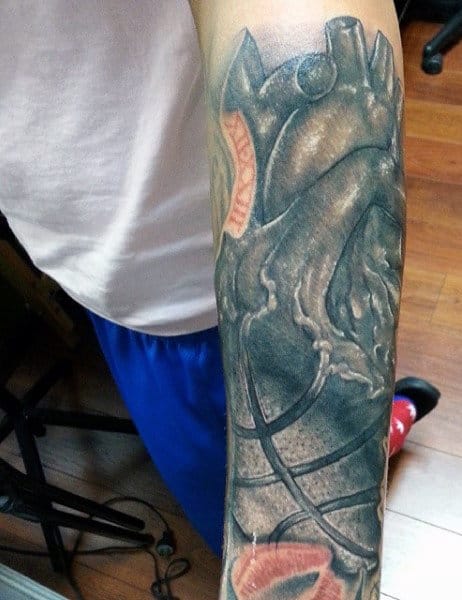 Men's Tattoos For Basketball Players Half Sleeve