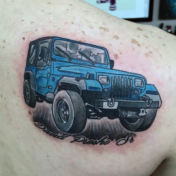 80 Jeep Tattoos For Men - Automotive Design Ideas