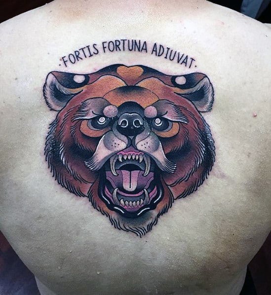 Mens Tattoos Neo Traditional Bear
