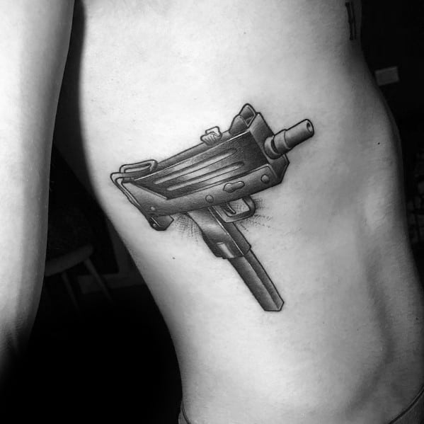 50 Uzi Tattoo Ideas For Men - Firearm Designs