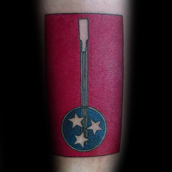 Mens Tennessee Flag Tattoo Ideas
