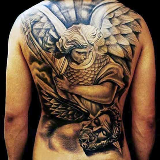 Men's Tribal Back Tattoos