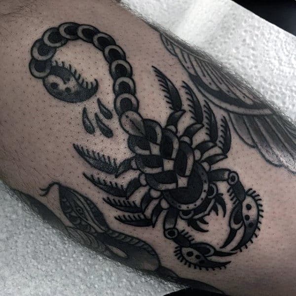 Mens Tribal Scorpion Tattoo Design Forearms