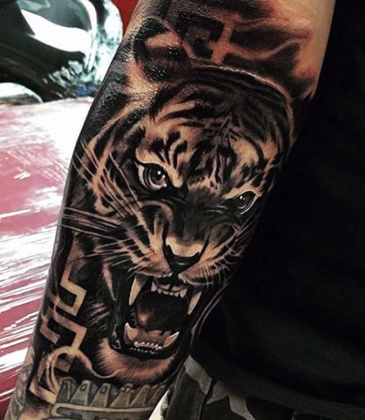 Men's Tribal Tiger Tattoo