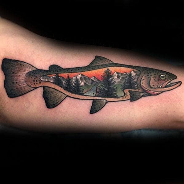 60 Trout Tattoo Designs For Men  Freshwater Fish Ink Ideas