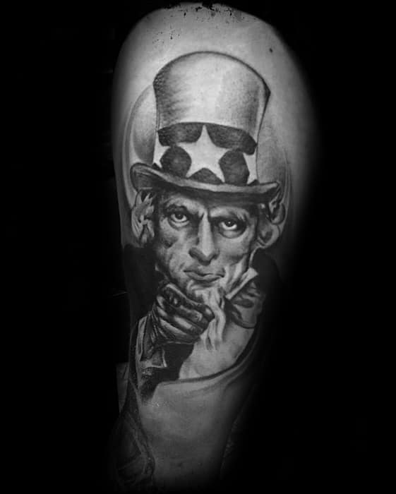 Mens Uncle Sam Tattoo Design Ideas On Arm