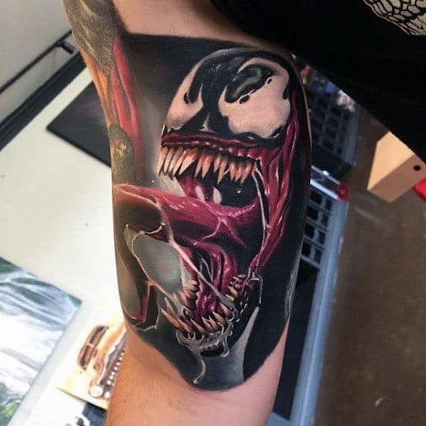 4. Colorful Venom Tattoos.