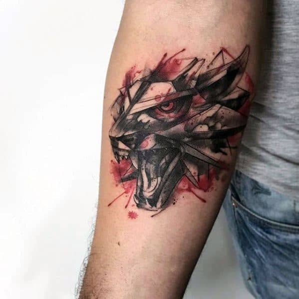 Mens Witcher Tattoo Design Ideas