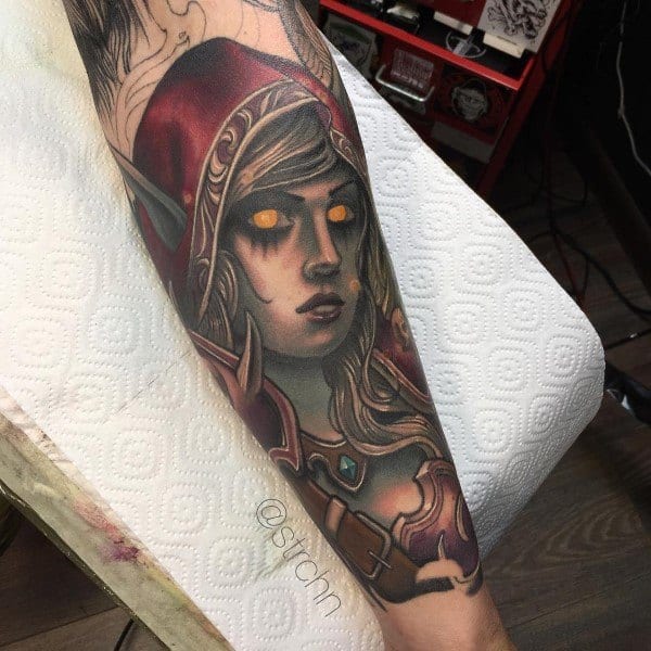 Henrik Art  World of Warcraft tattoo Sylvanas Windrunner is healed the  Orc is fresh  Facebook