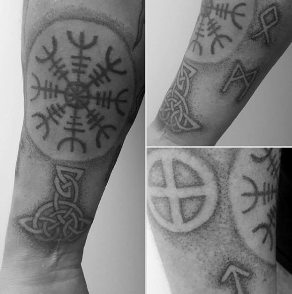 Mens Wrist Rune Celtic Knot Tattoos