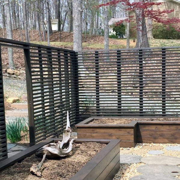 Metal Modern Slat Fence Ideas For Backyard