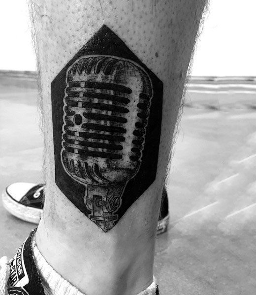 90 Microphone Tattoo Designs For Men - Manly Vocal Ink