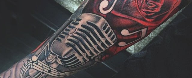 90 Microphone Tattoo Designs for Men