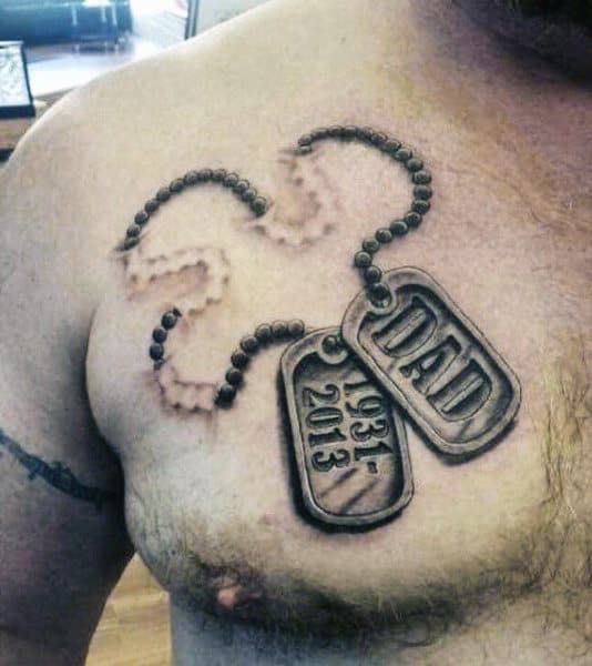 Military Dog Tag Tattoos For Men