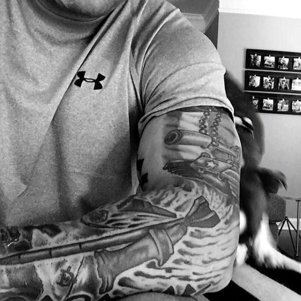 Military Style Tattoos For Guys Sleeve