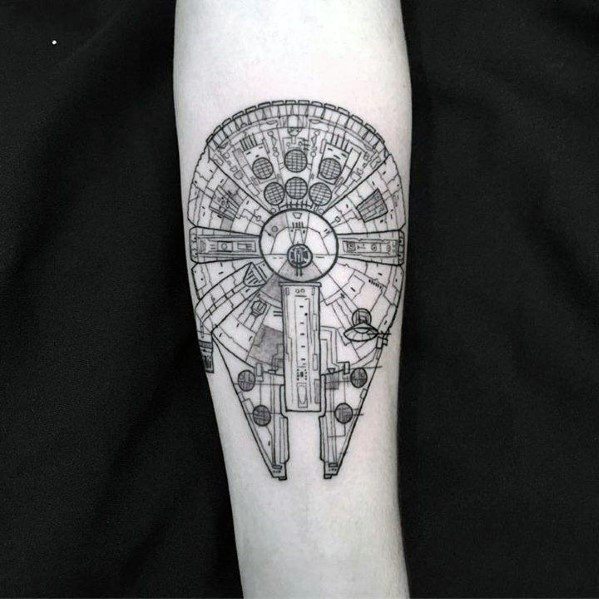 Millennium Falcon Male Tattoo Designs