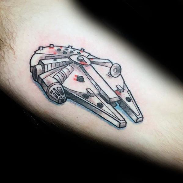 50 Millennium Falcon Tattoo Designs For Men Star Wars Ideas