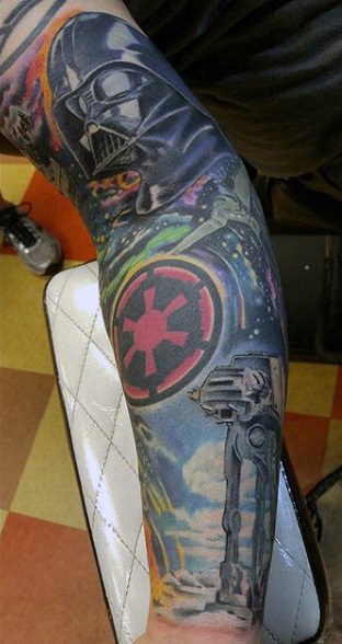 Mind Blowing Darth Vader Tattoo Male Sleeves