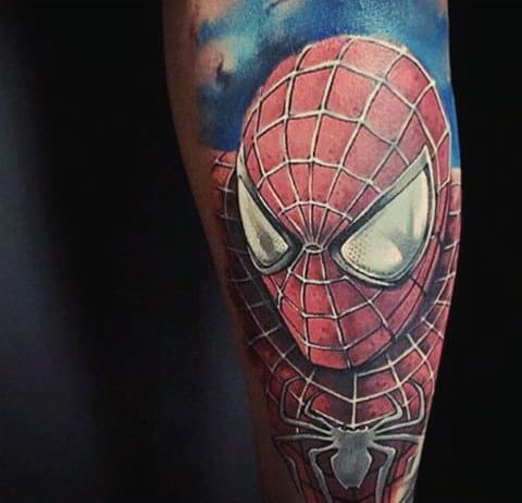 Mindblowing Spiderman Tattoo Male Forearms