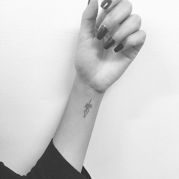 Mini Wrist Unalome Tattoo