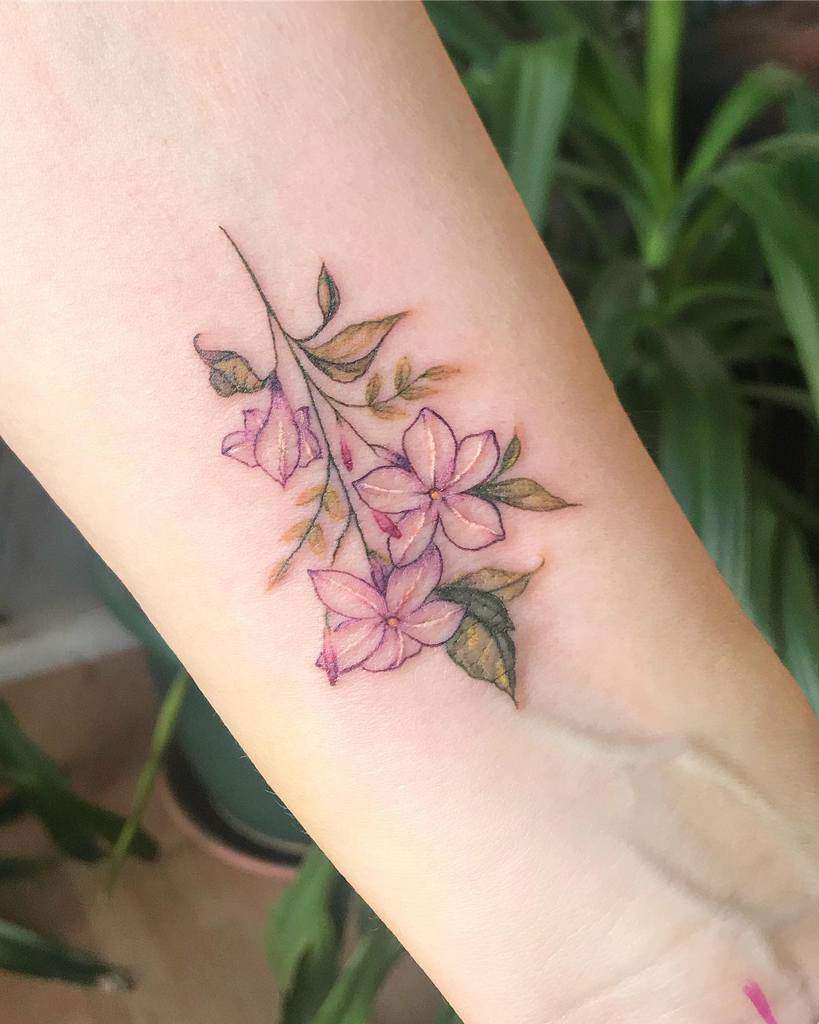 Minimalist Jasmine Flower Tattoos Ashleytysontattoo