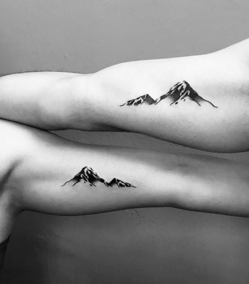 Minimalist Mountain Tattoo On Man