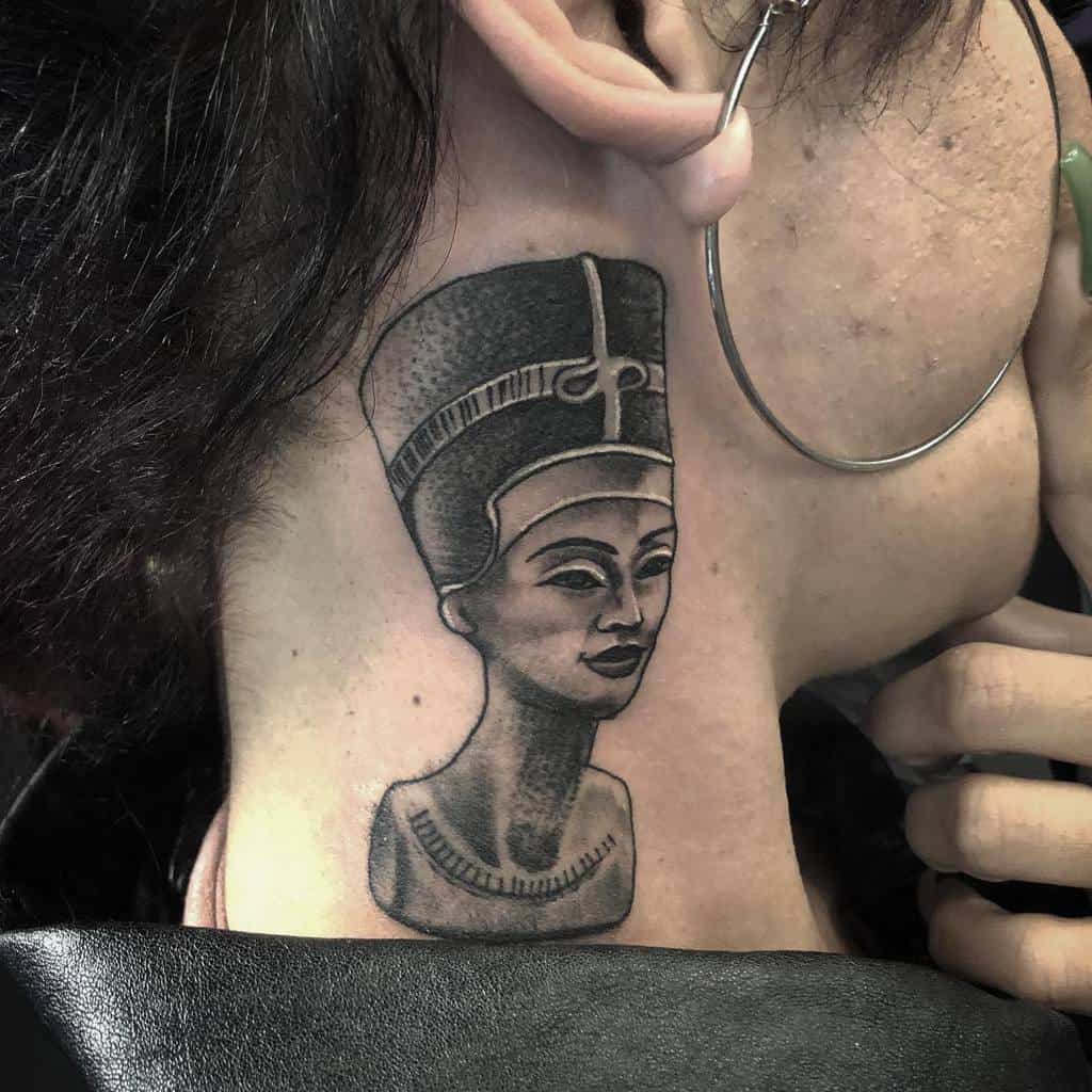 Minimalist Nefertiti Tattoos Alainlacostetattoo