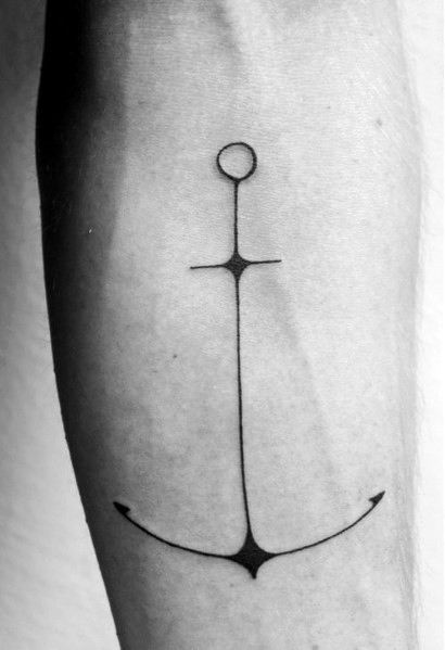 Minimalist Tattoo Designs Simple Anchor