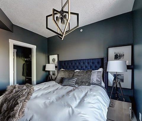 masculine apartment modern bedroom 