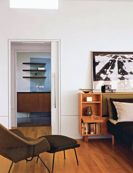 small contemporary bedroom hardwood floors